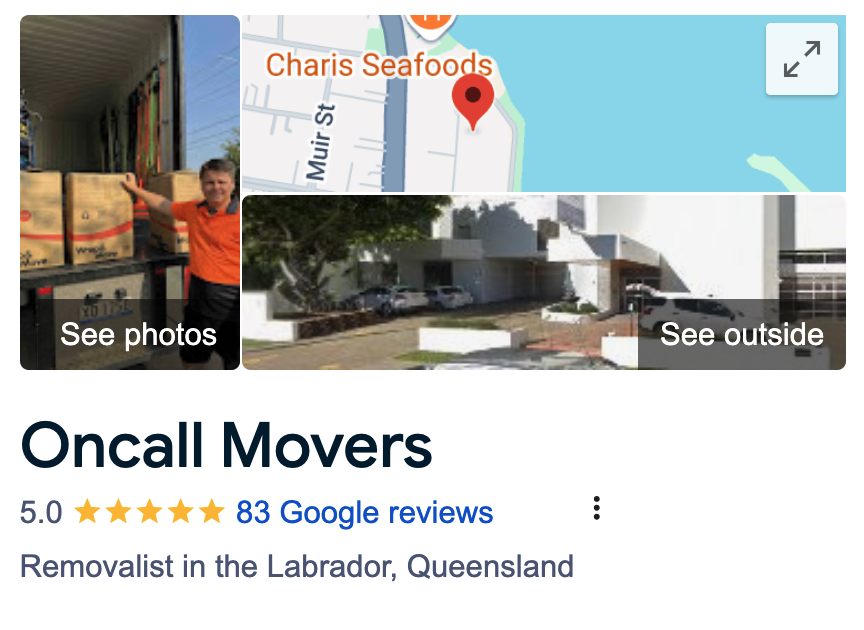 OnCall Movers Google Reviews